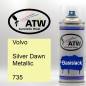 Preview: Volvo, Silver Dawn Metallic, 735: 400ml Sprühdose, von ATW Autoteile West.